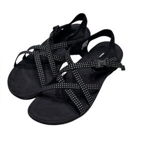 Women’s Merrell District Muri Lattice Black & White Strappy Sandals: 10